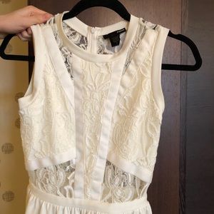 White Aqua lace dress